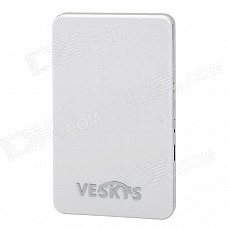 VESKYS V08 Ultra-thin Portable GPS / GPRS / GSM 4-CH Locating Tracker - White + Silver