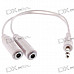 3.5mm Male to Dual Female Audio Split Y-Cable (20CM-Length)