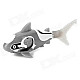 F2 Shark Style Electronic Fish Toy - Grey + White (2 x LR44)