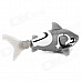 F2 Shark Style Electronic Fish Toy - Grey + White (2 x LR44)