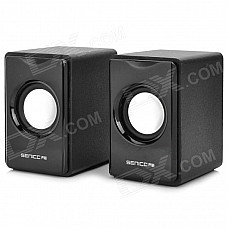 SENICC SN-418S Speakers for Laptop / Cellphone - Black +Silver