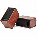 Senicc SN-465 Wooden Speaker for Laptops / Cellphone / MP3 / MP4 - Brown + Black