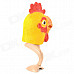 A-056 Funny Rooster Head Latex Headgear for Halloween / Christmas / Costume Ball - Red + Yellow