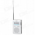 OJADE OE-1202 Mini Portable AM / FM 2-Band Radio - White + Black (2 x AA)