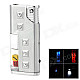 SZ-10 Stylish Sparkling Crystal Decorated Windproof Butane Gas Lighter w/ LED Light - Silver