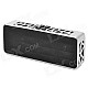 JXD X18 Mini Portable Rechargeable Bluetooth V2.1 Speaker w/ Mic for Cellphones - Black + Silver