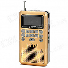 See Me Here LV290 1.8" LCD Digital Speaker w/ FM Radio / TF Slot / Mini USB - Silver + Champagne