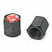 UK Flag Pattern Tire Valve Caps + Wrench Keychain