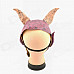 Halloween Ox Horn Devil Mask - Dull Red