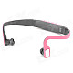 Stylish Sports Rechargeable In-Ear MP3 Player Headset w/ FM / TF - Pink + Grey