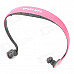 Stylish Sports Rechargeable In-Ear MP3 Player Headset w/ FM / TF - Pink + Grey