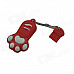 Cat Paw USB 2.0 Flash Drive - Red + White (8GB)