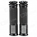 QC-H-286C Replacement Motorcycle Aluminum Alloy Mechanical Cutting Handle Grips - Black (Pair)