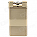 Stylish Windproof Aluminum Alloy Green Flame Butane Jet Lighter w/ Rhinestone - Golden