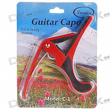 Stainless Steel Guitar Capo for 6-String Guitar (Red)