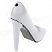 Fashionable High-Heeled Shoes Style Gasoline Lighter - White