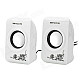 SENICC SN-463 Digital Speaker for Computer - White (Pair / 3.5mm)