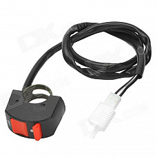 CPTCAM 12V Motorcycle Double Flash Switch - Black + Red