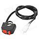CPTCAM 12V Motorcycle Double Flash Switch - Black + Red