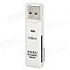 Mini Portable High Speed USB 3.0 to TF / Micro SDSlot Card Reader - White (128GB Max.)