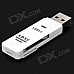 Mini Portable High Speed USB 3.0 to TF / Micro SDSlot Card Reader - White (128GB Max.)