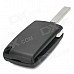 AML031386 Replacement 2-Button Folding Remote Control Key Case for Citroen / Peugeot - Black