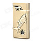 AOMAI AM-136 Rhinestone Fish Pattern Windproof Butane Gas Jet Lighter - Golden