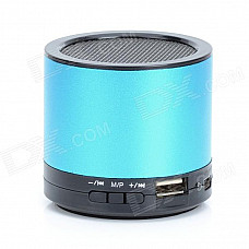 HS-X2 Rechargeable Aluminum Alloy Media Player Speaker w/ USB 2.0 / TF / FM - Blue + Black