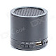 HS-X2 Rechargeable Aluminum Alloy Media Player Speaker w/ USB 2.0 / TF / FM - Black