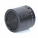 HS-X2 Rechargeable Aluminum Alloy Media Player Speaker w/ USB 2.0 / TF / FM - Black