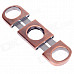 Unique Stainless Steel Cigar Cutter Knife - Copper + Silver