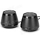 OJADE Mini USB 2.0 2-CH Speaker for Cellphone / MP3 / Laptop + More - Black (2 PCS)