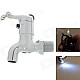 Water Faucet Style Multifunction Butane Jet Lighter w/ LED Light / Keychain - Silver (3 x AG10)