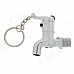 Water Faucet Style Multifunction Butane Jet Lighter w/ LED Light / Keychain - Silver (3 x AG10)