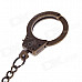 Creative Double Loop Handcuffs Style Zinc Alloy Keychain - Copper