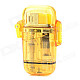 186 Stylish Windproof Butane Gas Jet Lighter w/ Pop Open Lid - Yellow