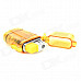 186 Stylish Windproof Butane Gas Jet Lighter w/ Pop Open Lid - Yellow