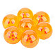 LZQ45 Three-Dimensional Star Crystal Acrylic Balls Set - Orange (7 PCS)