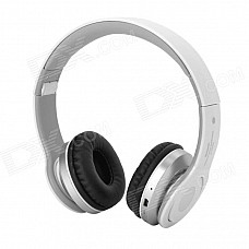 AT-BT802 Bluetooth v2.1+EDR Wireless Headphone - White + Silver Grey + Black