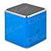 Music Angel Portable Rechargeable Media Player 2-Channel Speaker w/ TF - Blue + Silver + Black