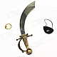 Cosplay Pirate Accessories Knife + Patch + Earrings Three Set - Golden + Silver + Black