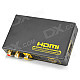HDMI Splitter / Digital Audio Converter / Analog Audio Decoder - Black + Yellow (1-In / 2-Out)