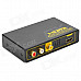 HDMI Splitter / Digital Audio Converter / Analog Audio Decoder - Black + Yellow (1-In / 2-Out)