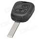 AML031381 Replacement 2-Button Remote Key Case for Citroen / Peugeot - Black + Silver