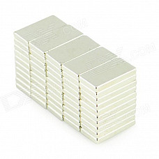 20 x 10 x 3mm NdFeB Neodymium Magnet DIY Set - Silver (50 PCS)