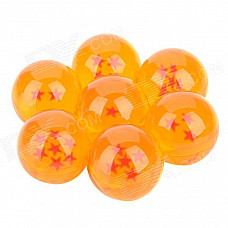 LZQ30 Three-Dimensional Star Crystal Acrylic Balls Set - Orange (7 PCS)