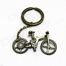 Retro Bicycle Style Zinc Alloy Keychain - Bronze