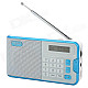 NOGO R808 Portable 1.2" LCD FM / AM Radio / MP3 Player w/ Micro USB / 3.5mm / TF - White + Blue