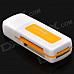 USB 2.0 4-in-1 TF / SD / MS / M2 Card Reader - White + Yellow