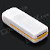 USB 2.0 4-in-1 TF / SD / MS / M2 Card Reader - White + Yellow